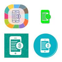 Bitcoin Mobile Vector Icon