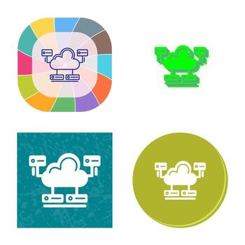 Cloud Database Vector Icon