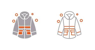 icono de vector de chaqueta de invierno