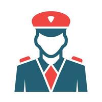 Data Protection Officer Vector Glyph Two Color Icon For Personal And Commercial Use.