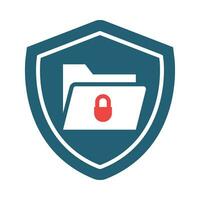 Sensitive Personal Data Vector Glyph Two Color Icon For Personal And Commercial Use.