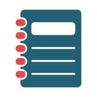 Diary Vector Glyph Two Color Icon For Personal And Commercial Use.