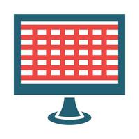 Grid Vector Glyph Two Color Icon For Personal And Commercial Use.