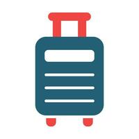 Suitcase Vector Glyph Two Color Icon For Personal And Commercial Use.