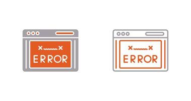 icono de vector de código de error