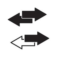 2 side arrow icon. Double arrow icon. vector