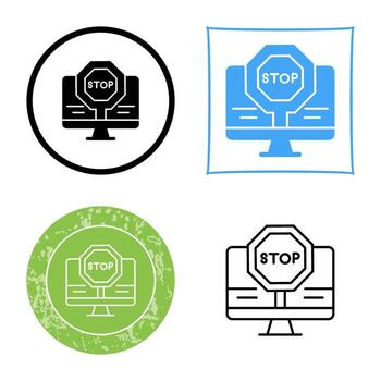 detener icono de vector