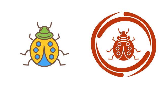 icono de vector de mariquita