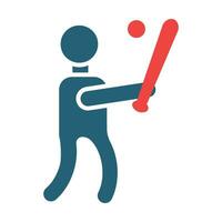 Batter Vector Glyph Two Color Icon For Personal And Commercial Use.