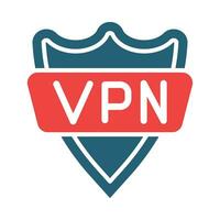 vpn vector glifo dos color icono para personal y comercial usar.