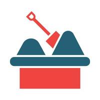 Sandbox Vector Glyph Two Color Icon For Personal And Commercial Use.