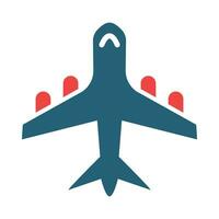 Plane Vector Glyph Two Color Icon For Personal And Commercial Use.