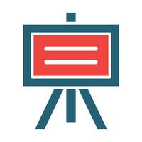 Chalkboard Vector Glyph Two Color Icon For Personal And Commercial Use.