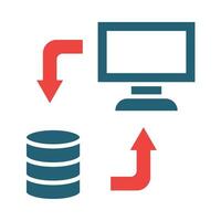 Data Transfer Vector Glyph Two Color Icon For Personal And Commercial Use.