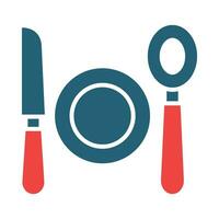 Meal Vector Glyph Two Color Icon For Personal And Commercial Use.
