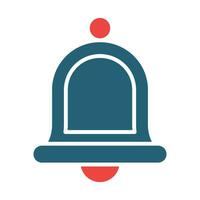 Ring Bell Vector Glyph Two Color Icon For Personal And Commercial Use.