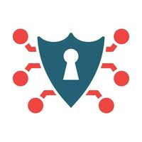 Cyber Security Vector Glyph Two Color Icon For Personal And Commercial Use.