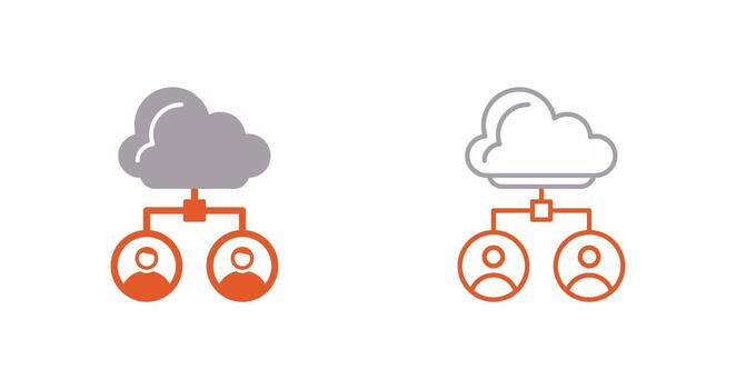 icono de vector de nube