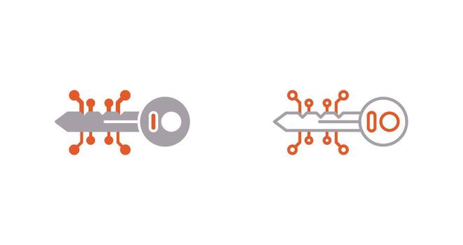 icono de vector clave