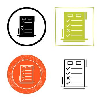 Today to Done CheckList Vector Icon