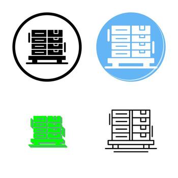 icono de vector de cajas de entrega