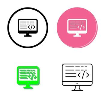 icono de vector de codificación