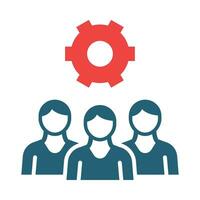 Teamwork Vector Glyph Two Color Icon For Personal And Commercial Use.