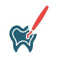 Root Canal Vector Glyph Two Color Icon For Personal And Commercial Use.