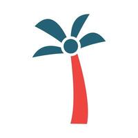 Palm Tree Vector Glyph Two Color Icon For Personal And Commercial Use.