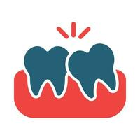 Wisdom Tooth Vector Glyph Two Color Icon For Personal And Commercial Use.