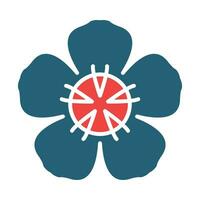 Sakura Vector Glyph Two Color Icon For Personal And Commercial Use.