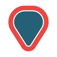 Plectrum Vector Glyph Two Color Icon For Personal And Commercial Use.
