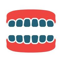 Denture Vector Glyph Two Color Icon For Personal And Commercial Use.