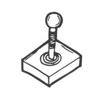 doodle joystick icon outline vector