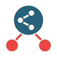 Share Vector Glyph Two Color Icon For Personal And Commercial Use.
