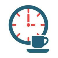 Coffee Break Vector Glyph Two Color Icon For Personal And Commercial Use.