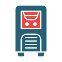 Mobile Air Conditioner Vector Glyph Two Color Icon For Personal And Commercial Use.