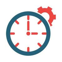 Working Hours Vector Glyph Two Color Icon For Personal And Commercial Use.