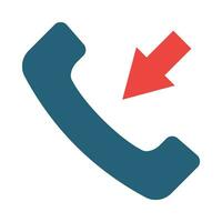 Incoming Call Vector Glyph Two Color Icon For Personal And Commercial Use.
