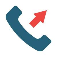 Outgoing Call Vector Glyph Two Color Icon For Personal And Commercial Use.