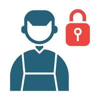 Locksmith Vector Glyph Two Color Icon For Personal And Commercial Use.
