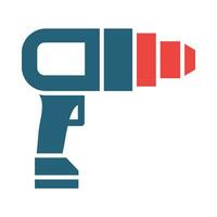 Drill Vector Glyph Two Color Icon For Personal And Commercial Use.