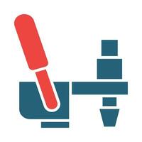 Toggle Clamp Vector Glyph Two Color Icon For Personal And Commercial Use.