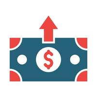 Send Money Vector Glyph Two Color Icon For Personal And Commercial Use.