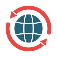 Worldwide Vector Glyph Two Color Icon For Personal And Commercial Use.