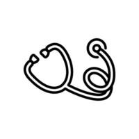 stethoscope icon vector in line style