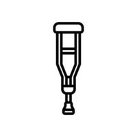 crutches icon vector in line style