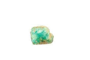 macro stone mineral Chrysoprase on a white background photo