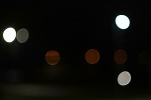 Night lights blurred rounds background photo