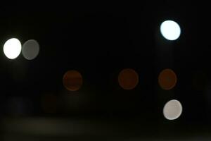 Night lights blurred rounds background photo